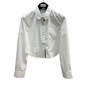 Thom Browne White Short Round Neck Shirt
